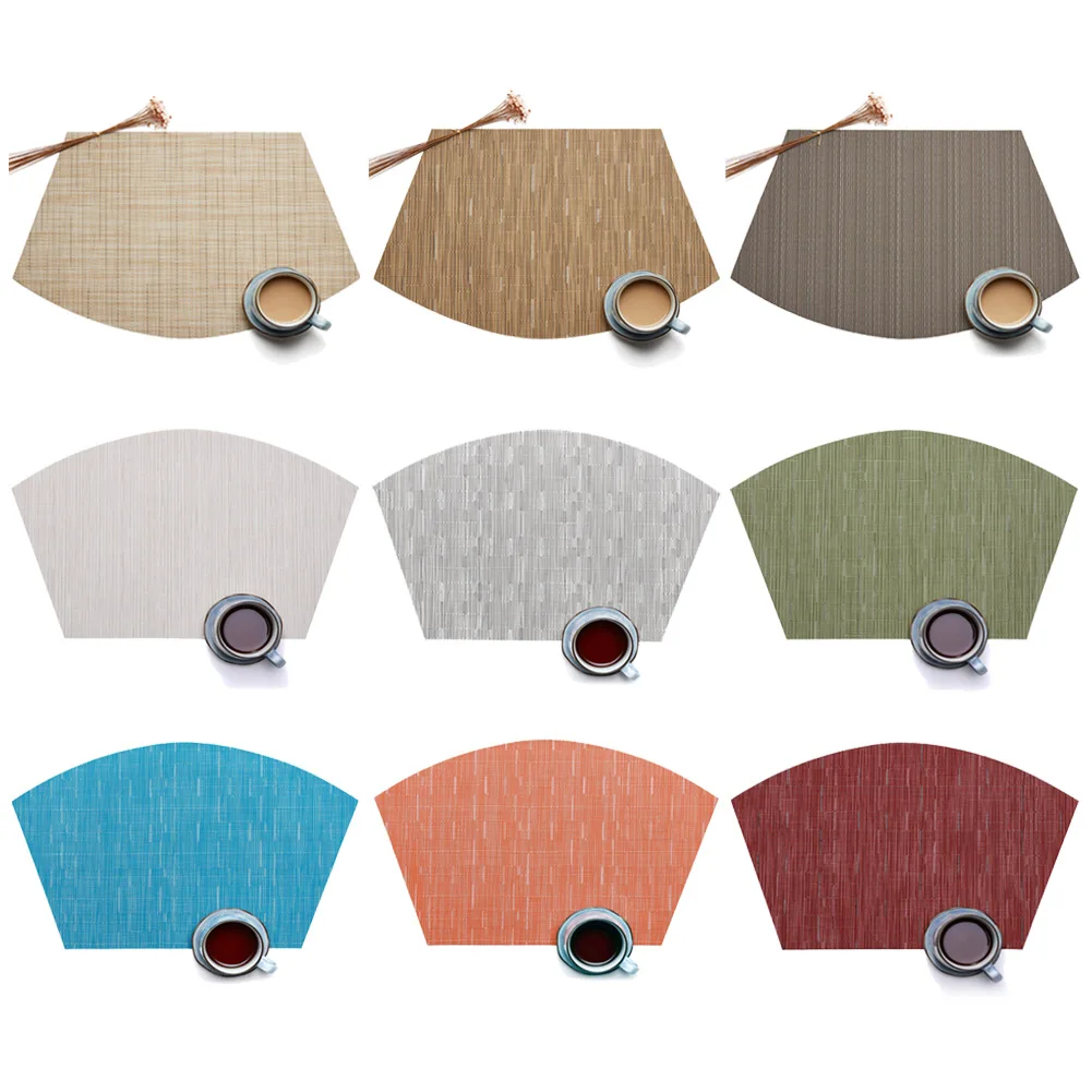 4 قطعة إسفين طاولة طعام المفارش الحرارة مقاومة المفارش مكافحة زلة وصمة عار مقاومة قابل للغسل حصيرة 2018ing