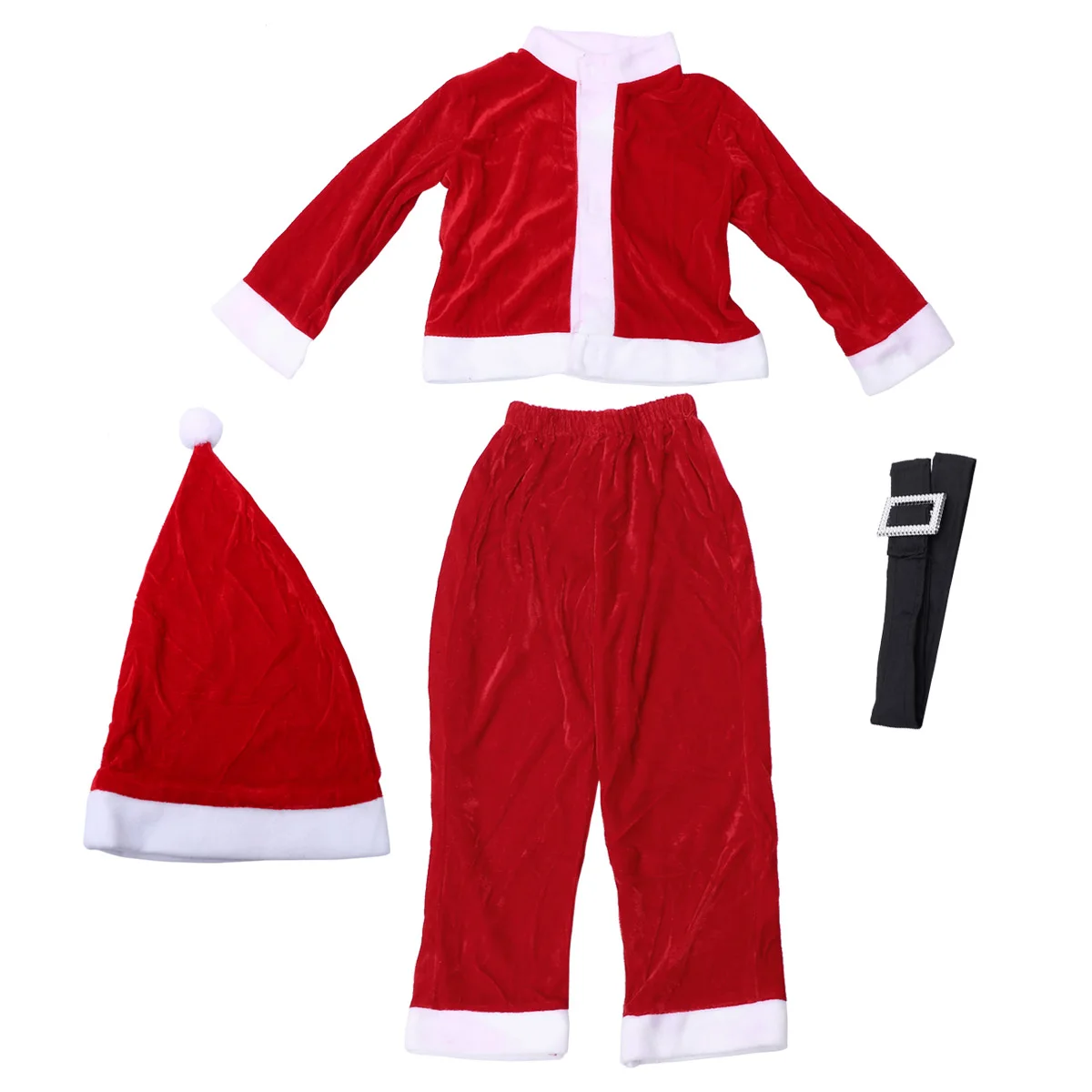 Children Christmas Santa Claus Costume Set Cosplay Outfits with Hat