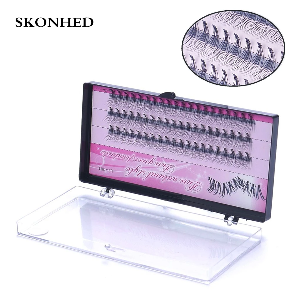 

60 Individual Cluster False Eyelashes Natural Long Eye Lashes Fake False Extension Handmade Black False Eyelashes Makeup Tools