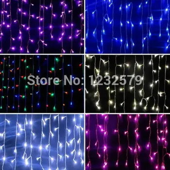 

4 m 100 SMD Holiday Festival Curtain Lights LED String Strip icicles ice bar lamp Garlands for PARTY FAIRY CHRISTMAS Wedding