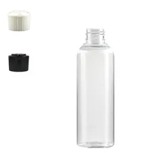 Pusty biały dozujący kapsle plastikowe butelki 200ml przezroczysta butelka PET z zakrętką tanie tanio Butelki wielokrotnego użytku 200p