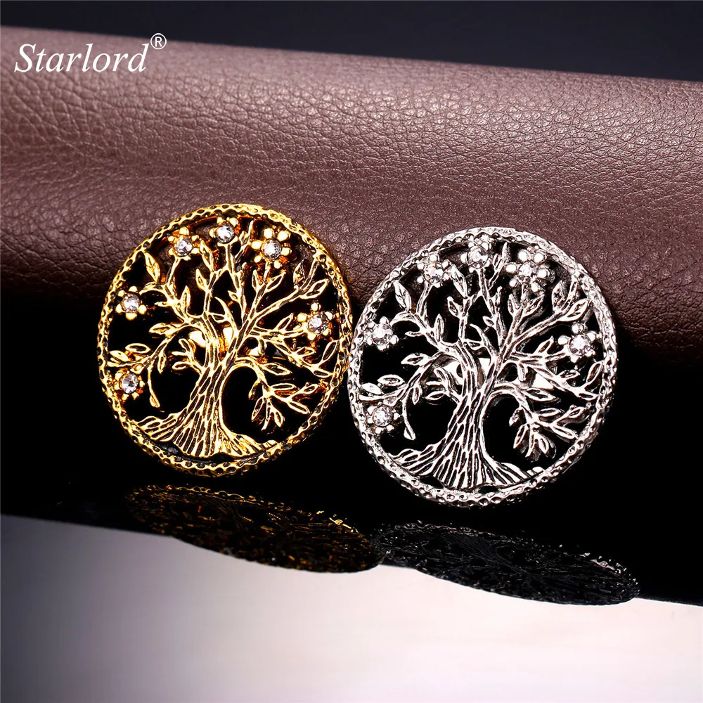 Us 599 50 Di Scontostarlord Albero Della Vita Gioielli Spille Uominidonne Dellacciaio Inossidabile Di Colore Delloro Di Pin Spilla Vintage
