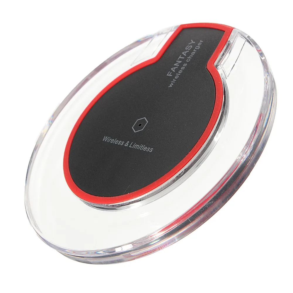 

Ultra-Thin Crystal K9 Wireless Charger Qi Fast Charge Wireless Charging Base Transmitter Round For iphone X Mobile Phone