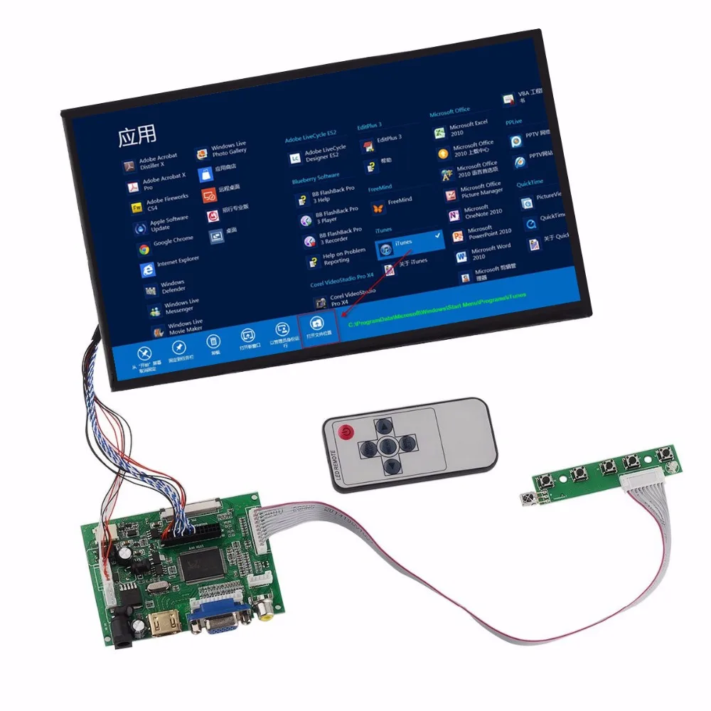 

Accessory Bundles 10.1 LCD Display Screen TFT LCD Monitor N101ICG-L21+Kit HDMI VGA Input Driver Board For Raspberry Pi,PS3,PS4