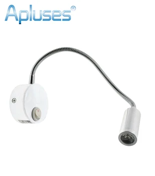 

3W LED Spot Light White / Warm White Wall Light With Switch AC85- 220V
