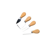 4 шт./компл. Нержавеющая сталь нож для сыра резак с деревянной ручкой 6-6,8 см нож для нарезки масла домашний кухонный инструмент приспособление для выпечки