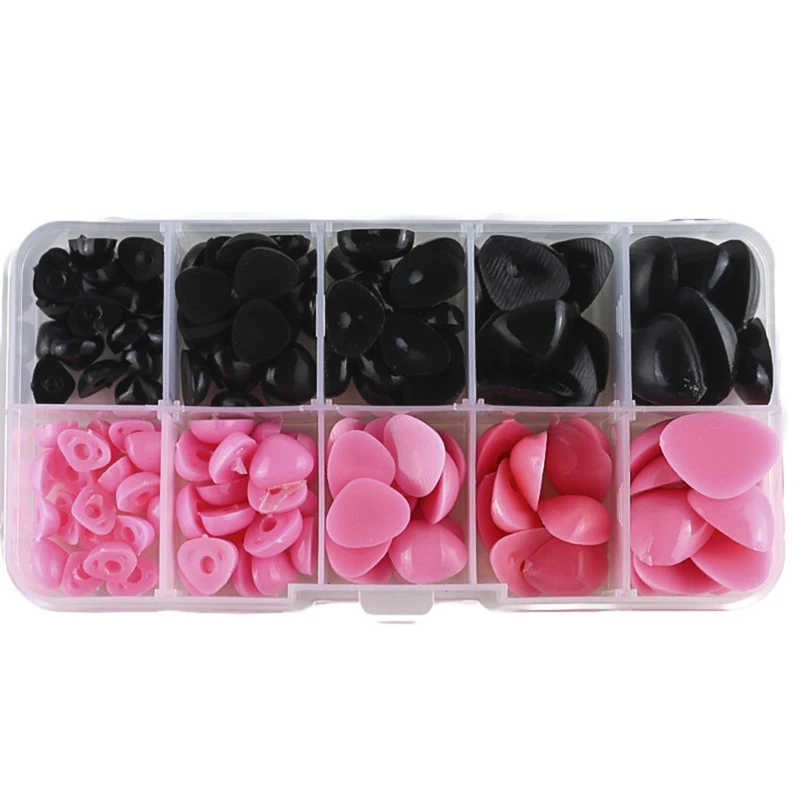 

Round Flat Black Eyes Triangle Nose Plastic Eyes For Handmade Dolls DIY Making Toys Teddy Bear Dolls Eyes Making Accessories