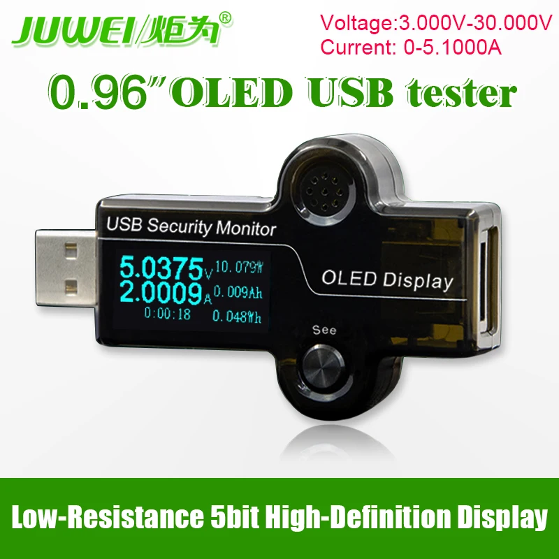 Тестер безопасности HiDANCE USB OLED измеритель тока зарядное устройство амперметр