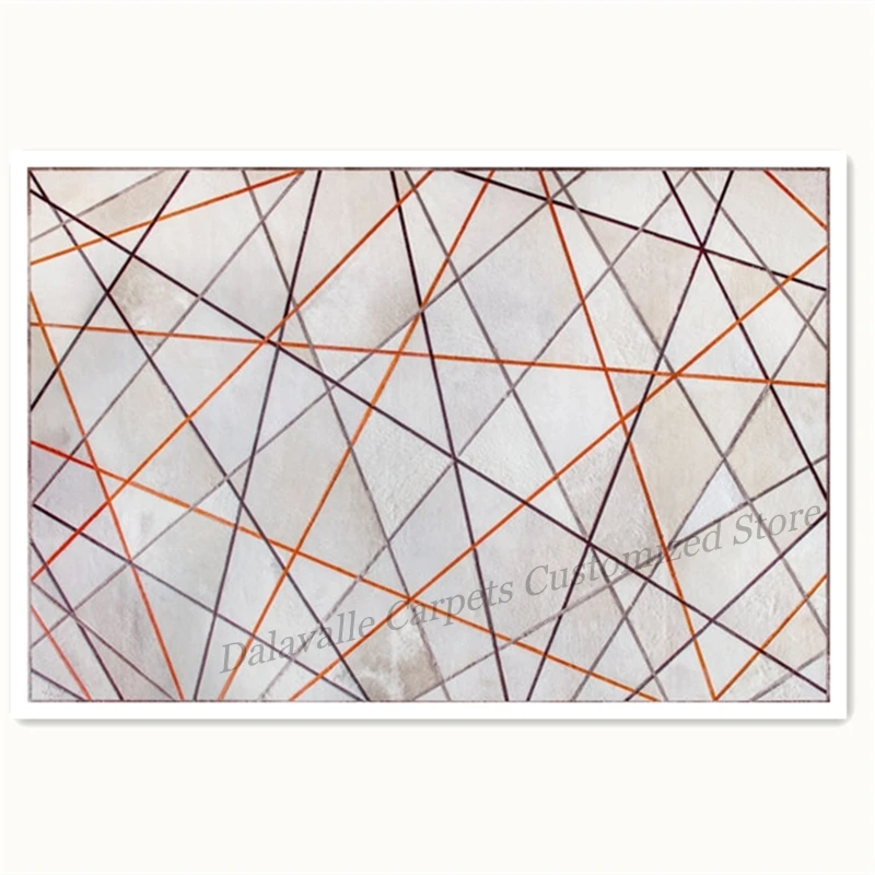 

European color leather stitching leather rug, customizable size / color