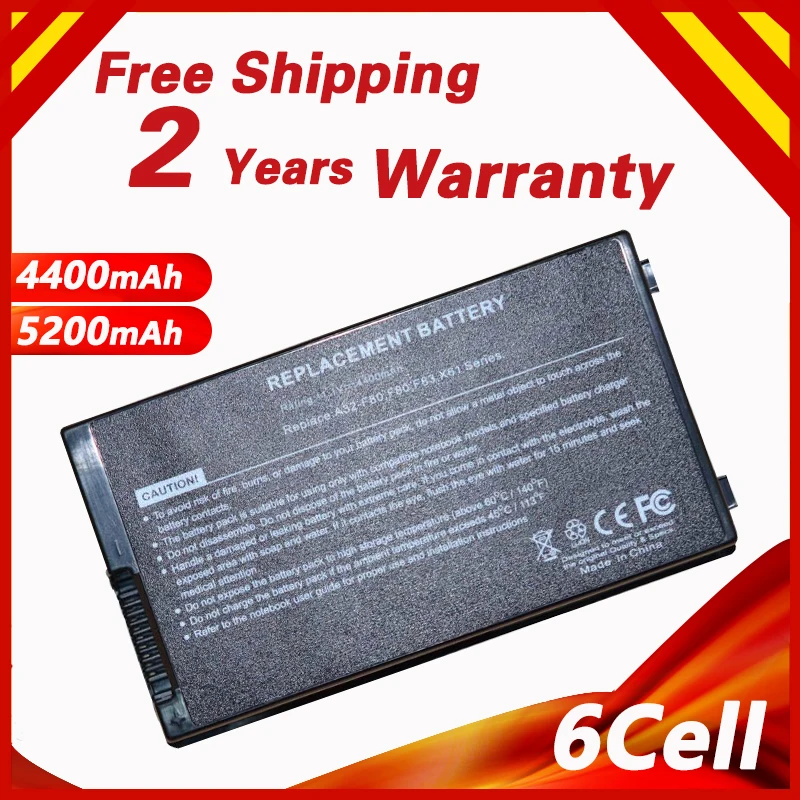 

Laptop Battery For ASUS A32-F80 F80 F80Cr F80s F81 F81E F83 F83Cr F83E F83S F83Se F83T K41 N60 N60D Pro83 Pro86 X61 X82 X85 X88