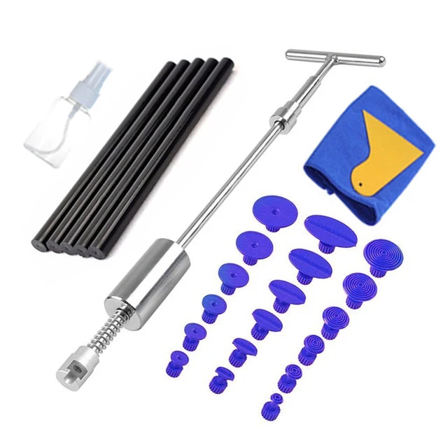 Tirabolli per Carrozzeria,Levabolli Carrozzeria Strumento di riparazione Denti senza verniciatura Auto Dent estrattore di aspirazione Auto Body Danni Danni Riparazione strumento Hammer Reverse Colla C