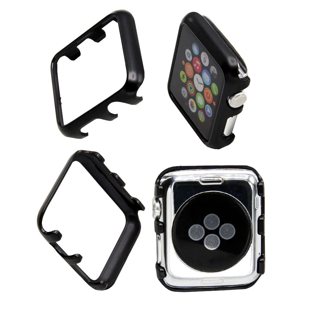 Case Cover for Apple Watch Band 42mm 38mm iWatch 3 2 1 Frame PC Protective Bumper Case Gold Plating Shell Case Cover for Apple Watch Band 42mm 38mm iWatch 3 2 1 Frame PC Protective Bumper Case Gold Plating Shell