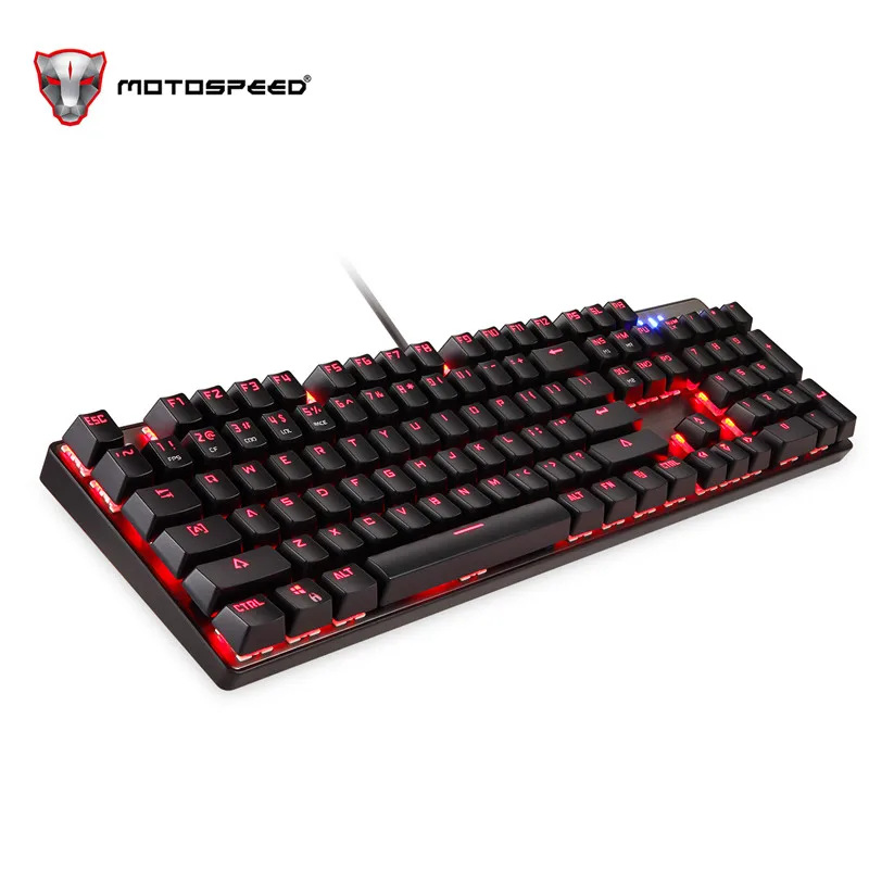 Motospeed CK888 механическая клавиатура RGB подсветка светодиодный USB Проводная клавиатура мышь набор с кабелем 1,8 м для компьютера Pro Gamer