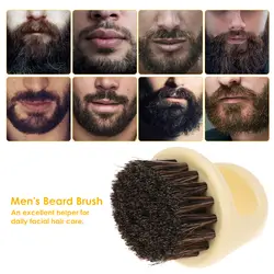 Для мужчин борода кисти натуральный конский волос усы бритья Кисть ABS Ручка лица щетка для волос для дома путешествия массаж кожи