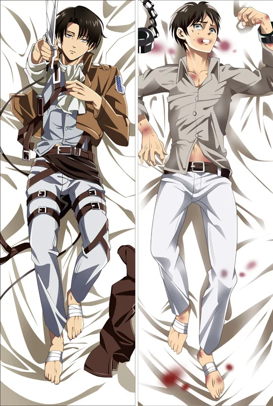 Shingeki no Kyojin персонажи Eren Yeager Ymir Levi Hannes наволочка нападающие гиганты Атака Титанов