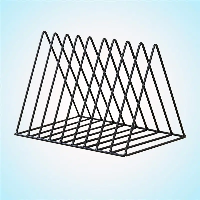 الثلاثي سطح المكتب رف كتب الحديثة الأسلاك المعدنية رف بسيط حامل المجلات رف للمنزل مكتب