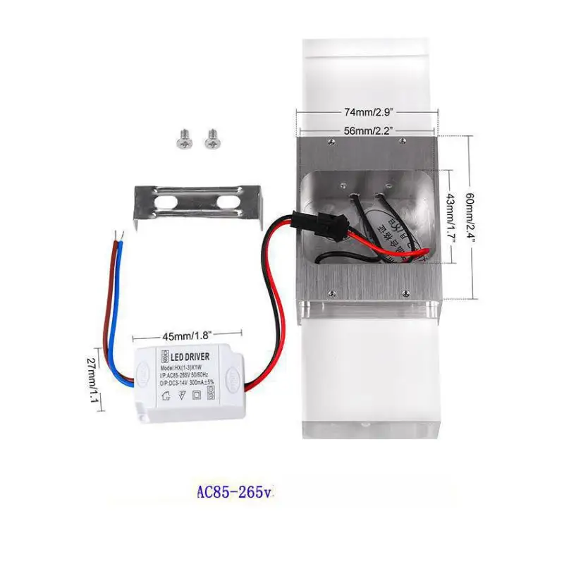 Современный светодиодный настенный светильник для дома AC85 265V ночник настенные