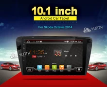 Quad core Android 6.0 2din in dash 1024*600 for SKODA OCTAVIA 2014 10inch touch screen BT,WIFI,DAB,OBD,SWC,Navigator
