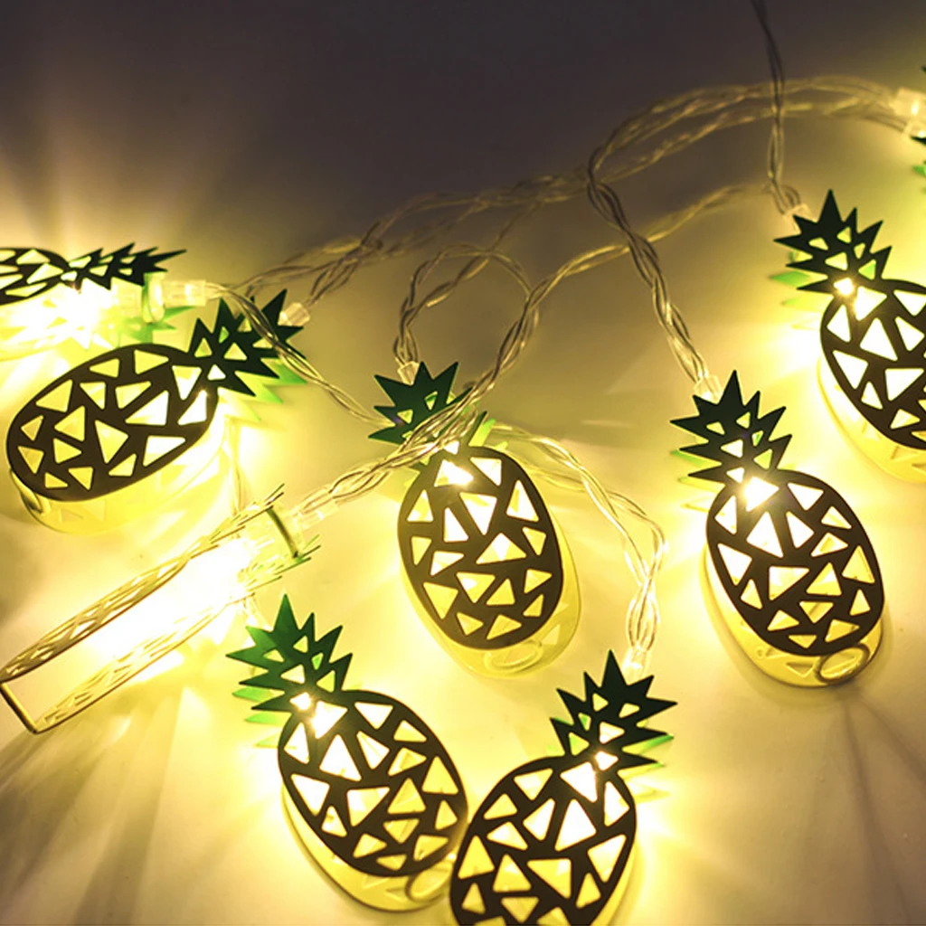Fairy Lights LED String Lights Vintage Iron LED Fairy Lamps Pineapple