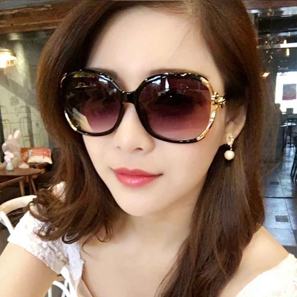 Women Sunglasses Retro Sun Glasses Big Frame Shades UV 400 Eyewear Oculos De sol Gafas Lunette de Soleil 2019 New