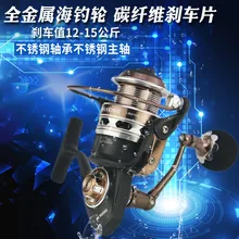 Carretilha рыболовный RX5000-9000 Полный металлический углеродный тормоз Шестерня Raio 5,3: 1 анти морская вода 14BB рыболовные снасти Спиннинговые катушки Pesca