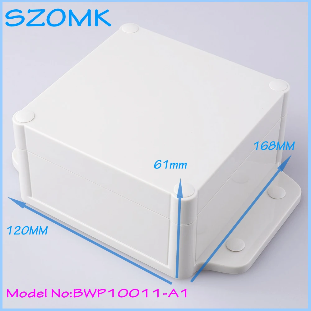 

10 pcs/lot whosale szomk box plastic box custom waterproof hinge box abs plastic box for electronics 168x120x61mm