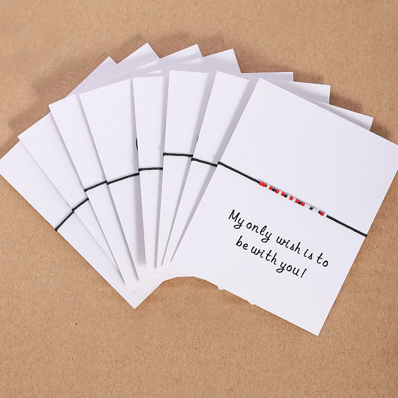 Браслет G.YCX Pulseras Miyuki Morse с надписью Love Wish Card подходящие браслеты для пар подарок