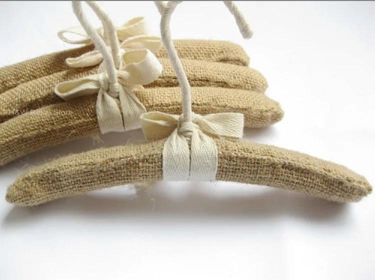 [ ] вешалки для одежды с подкладкой из натурального льна для взрослых, 38 см(20 шт./лот
