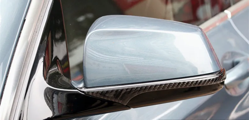 Для BMW 5 серия F10 F11 углеродного волокна Зеркало заднего вида крышка Анти-протектор 2011- 2 шт