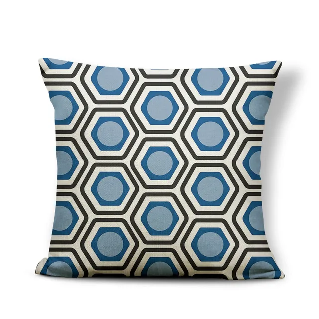 Geometry Polka Dot Pillow Cushion Case Polygon Winter Pillowcase Ocean
