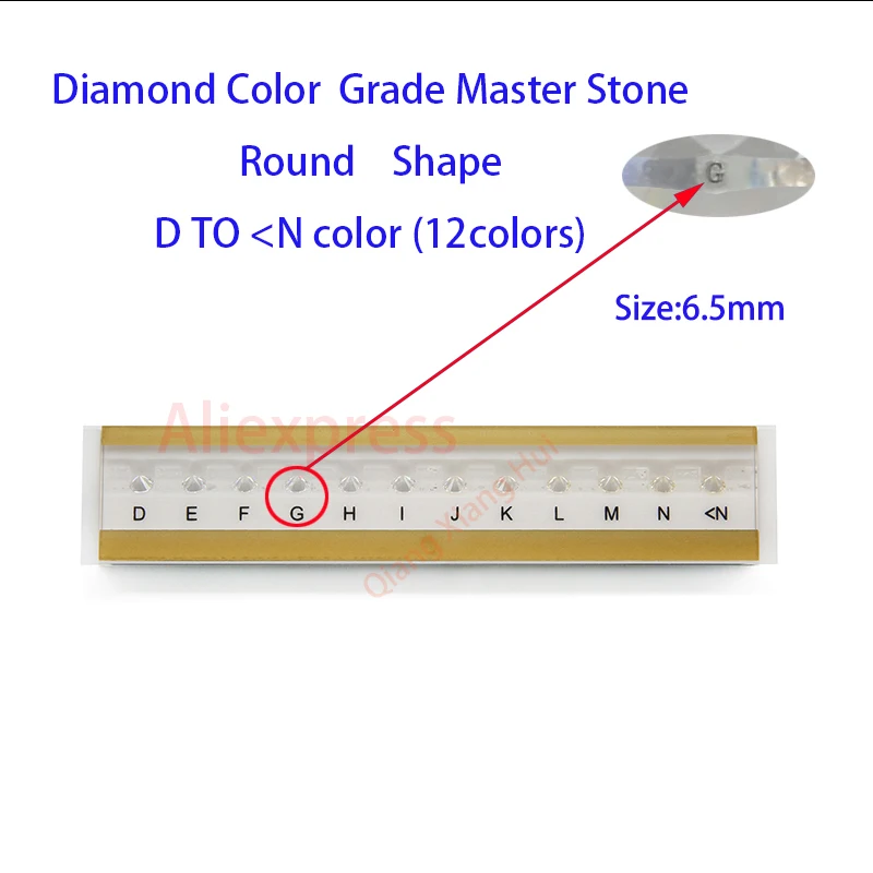 Las especificaciones de peso del diamante maestro y D a M Color blanco forma redonda con láser de piedra de Zirconia cúbica de herramientas - 4