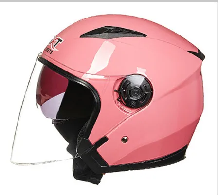 GXT двойной объектив шлем. Новейший и самый красивый шлем. Двойные линзы - Цвет: Розовый