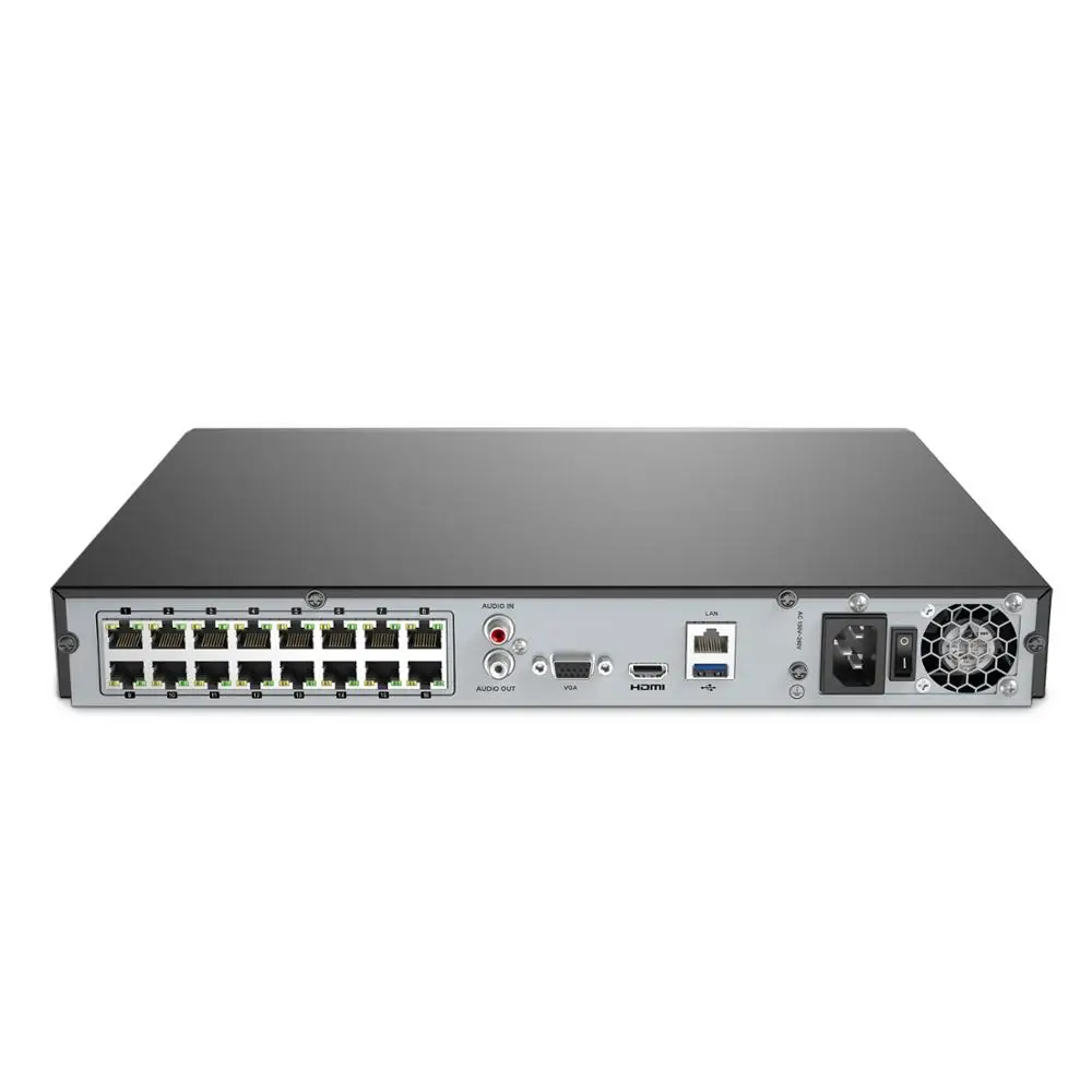 Сетевой видеорегистратор ANNKE 16CH 4K POE для комплекта видеонаблюдения сетевой VGA HDMI