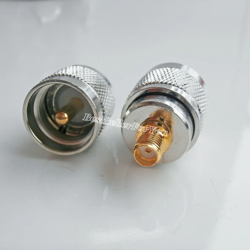 

1Pcs SMA Female To UHF Male PL259 PL 259 Connector RF Coax Coaxial Adapter New