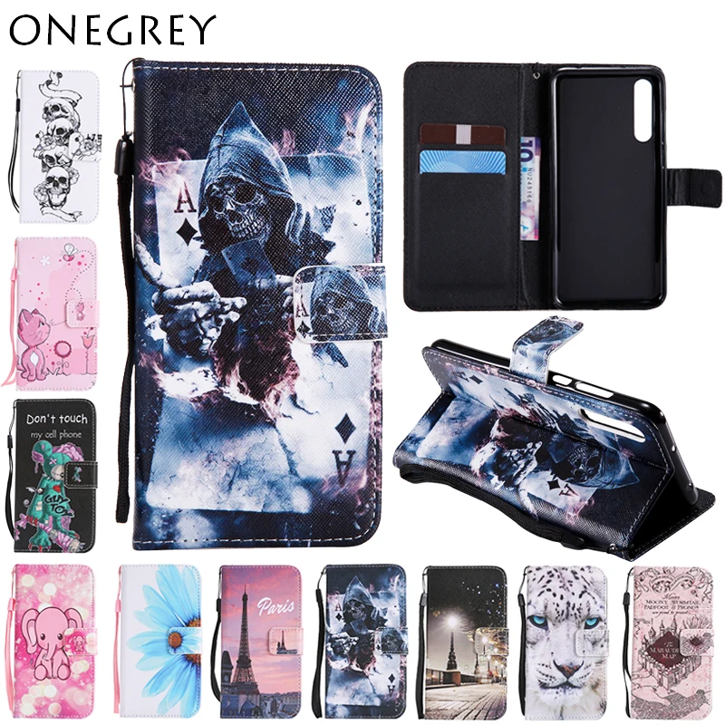

3D Leather Flip Case For Huawei Mate 10 P20 P8 P9 P10 Lite Pro Mini Plus Wallet Stand Phone Cases For P Smart Honor 9 Lite Cover