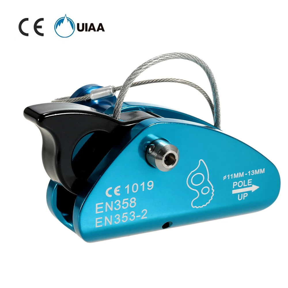 

Lixada Outdoor Tool Rope Grab Rock Climbing Fall Protection Rescue Rope Grab with Spring Tensioned Pin Easy Rope Installation