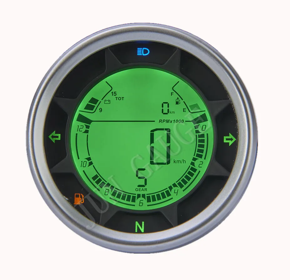 Популярный мотоциклетный счетчик, счетчик мотоцикла с 7 подсветкой, Круглый мотоциклетный счетчик