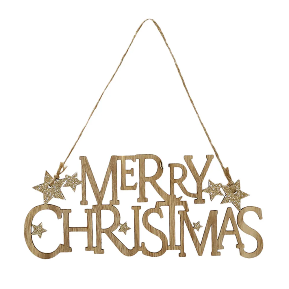 2018 новые рождественские украшения деревянные Xmas Tree Висячие кулоны с надписью