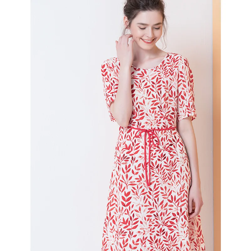 Бохо пляжное шелковое летнее платье 2020 корейское винтажное мини Цветочное