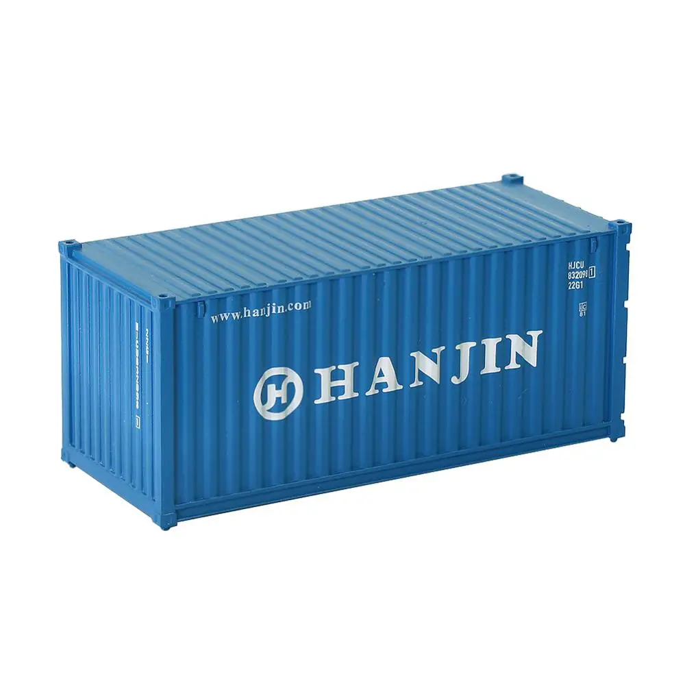 C8726 1 шт. 20 футов грузовой контейнер HO Масштаб 1: 87 20 футов контейнер модель железнодорожной линии макет - Цвет: HANJIN