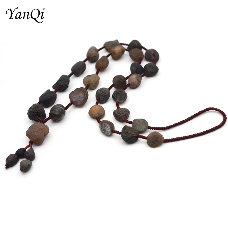 

Gobi Natural Rough Stone Hand String Long beads Sweat Chain for Woman Accessories Pendant Necklace Unique birthday gifts La Sha