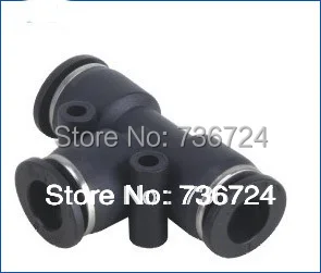 

PE-6, 6mm to 6mm union pneumatic tee fittings plastic elbow connector