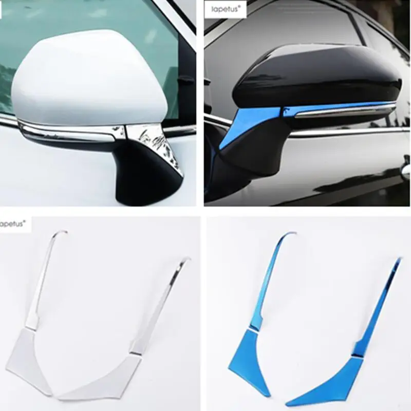 

Lapetus Accessories Fit For Toyota Camry 2018 2019 Outside Car Door Rearview Mirror Below Strip Molding Cover Trim / 2 Colors