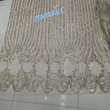 

glued glitter French tulle lace SH-111691 fabric Top quality african lace fabric