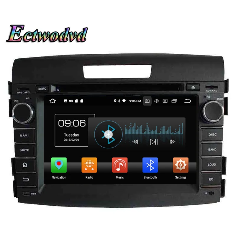Perfect Ectwodvd Octa Core 4G RAM 64G ROM Android 9.0 Car Multimedia DVD Player GPS HeadUnit for Honda CRV 2012 2013 2014 13