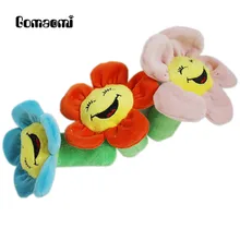 1 шт. Gomaomi 11*11 см улыбающийся цветок плюшевый Писк игрушки для домашних животных хороший для домашних животных