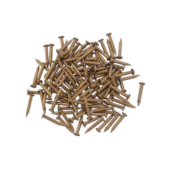 

250pcs 12X1.5MM Chinese Archaize Round Head Gold Antique Pure Copper Bronze Wooden Nails for Furniture DIY Decorative Boxes