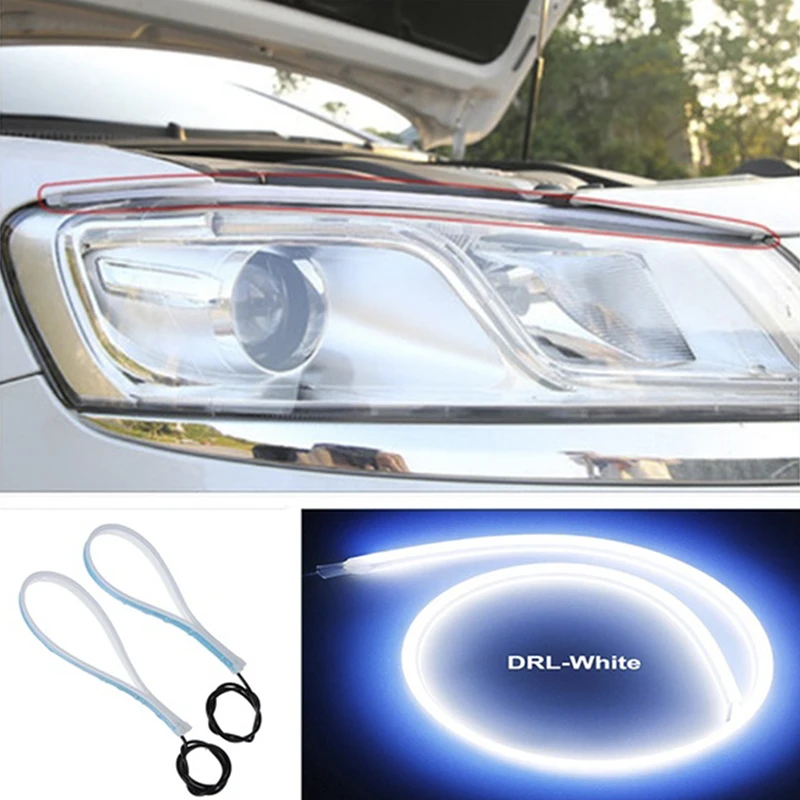 

2x 30CM LED Strip Soft Tube For Car Headlight Fog Lamp Turn Signal Light Light Lamp Car LED DRL Daytime Running Light Flexible