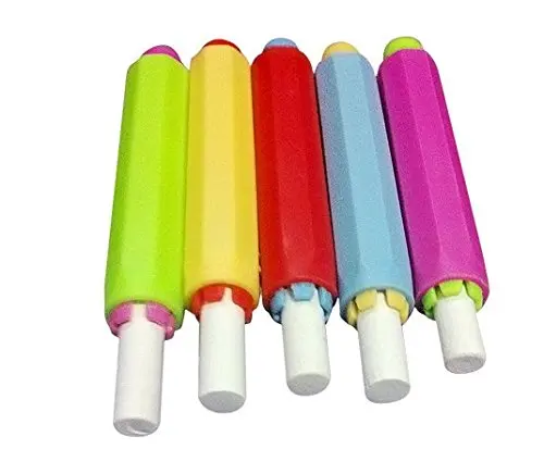 

2pcs Random Colors Chalk Holder Case Plastic Case for School Office