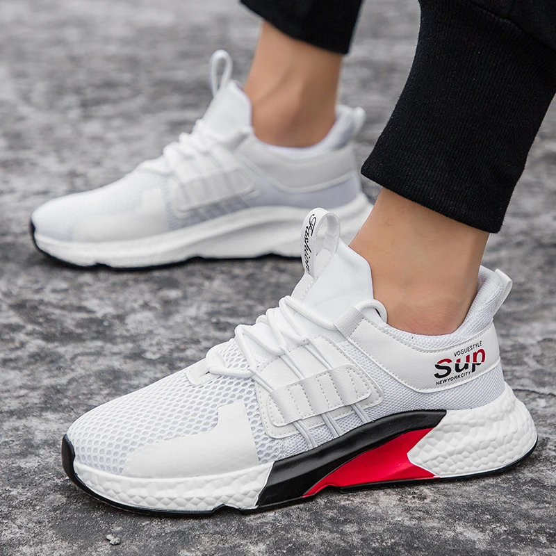 

Men Flats Outdoor Sneakers Mesh Breathable Stylish Men Shoes Outdoor Comfortable Mesh Breathable Walking Footwear Sport Trainers